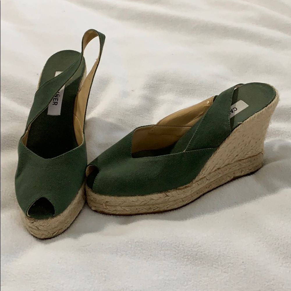 Castaner open toe wedge